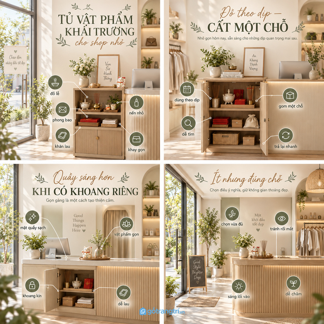 Quầy thu ngân sáng hơn khi vật phẩm có khoang riêng