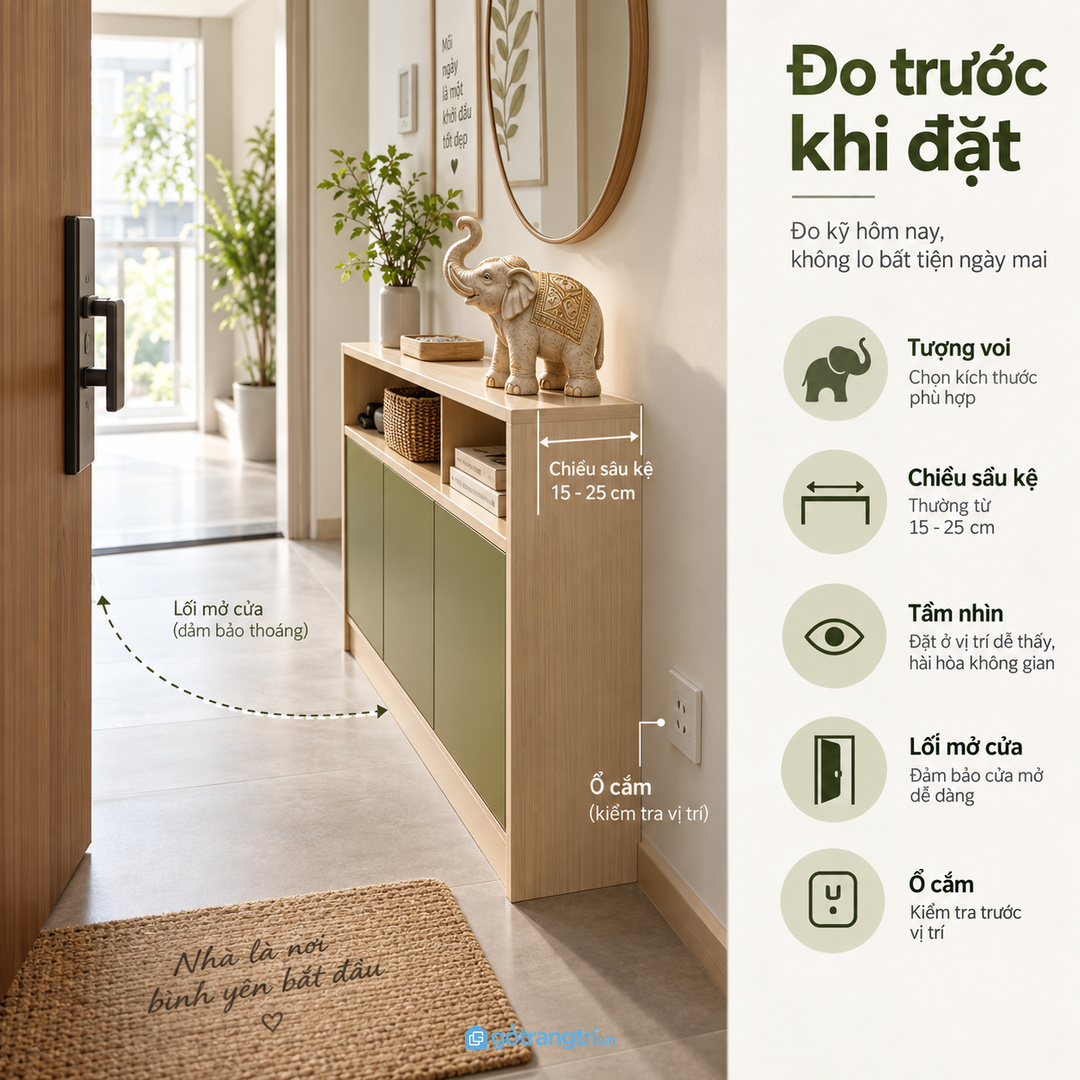 Bày ít nhưng đúng chỗ thường đẹp hơn chất đầy vật phẩm phong thủy