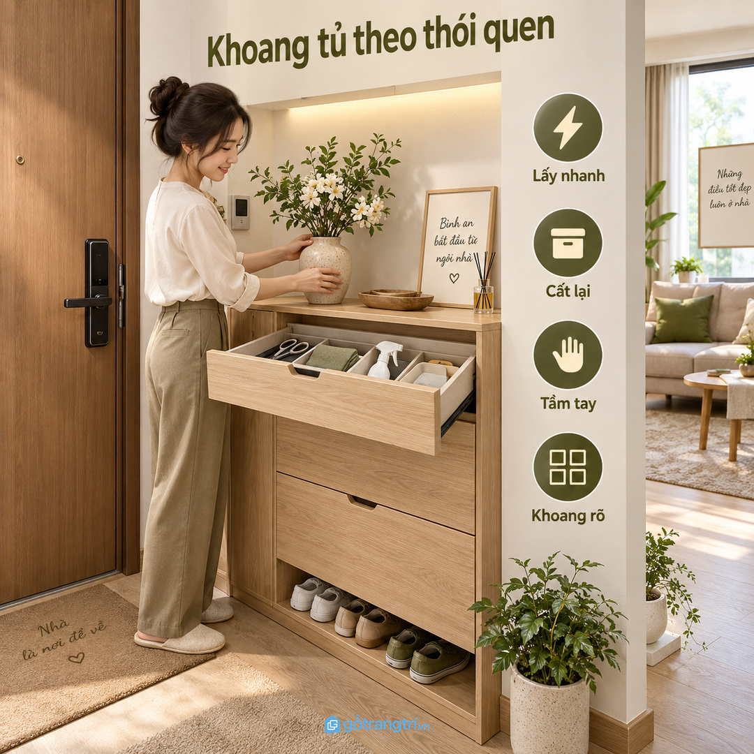 Tủ bình hoa không nên trở thành kho linh tinh