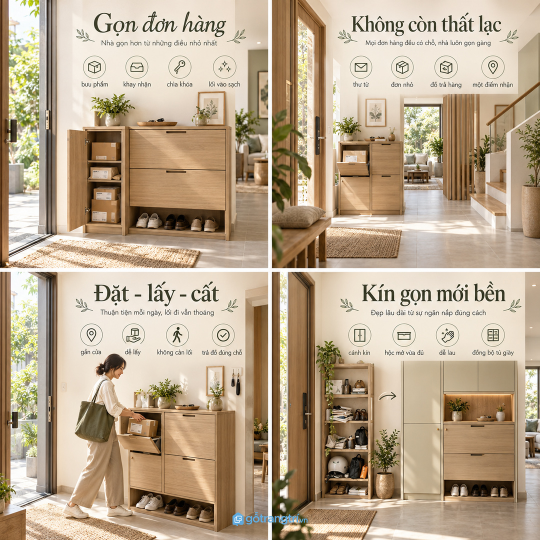 Tủ bưu phẩm bền thói quen khi biết cân bằng cánh kín, hộc mở và bề mặt dễ lau