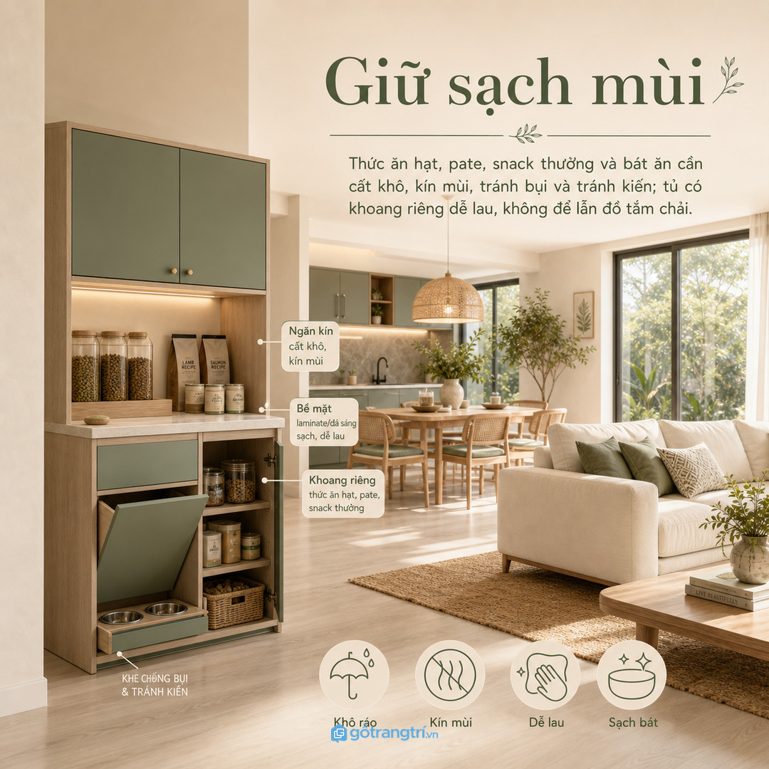 Đồ nhỏ dễ rơi nên cần hộc riêng trong tủ