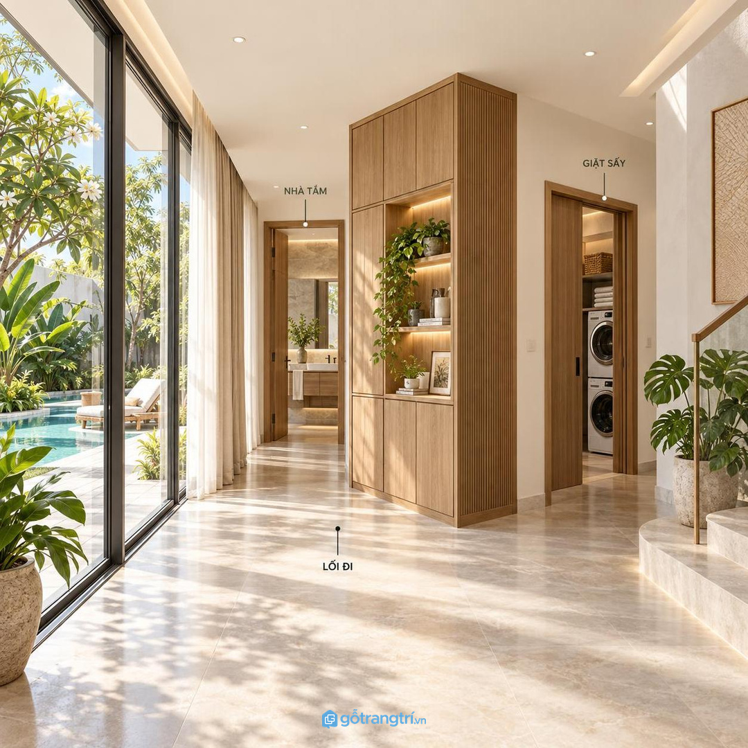 Tủ đồ bơi không nên chỉ là một khoang trống lớn