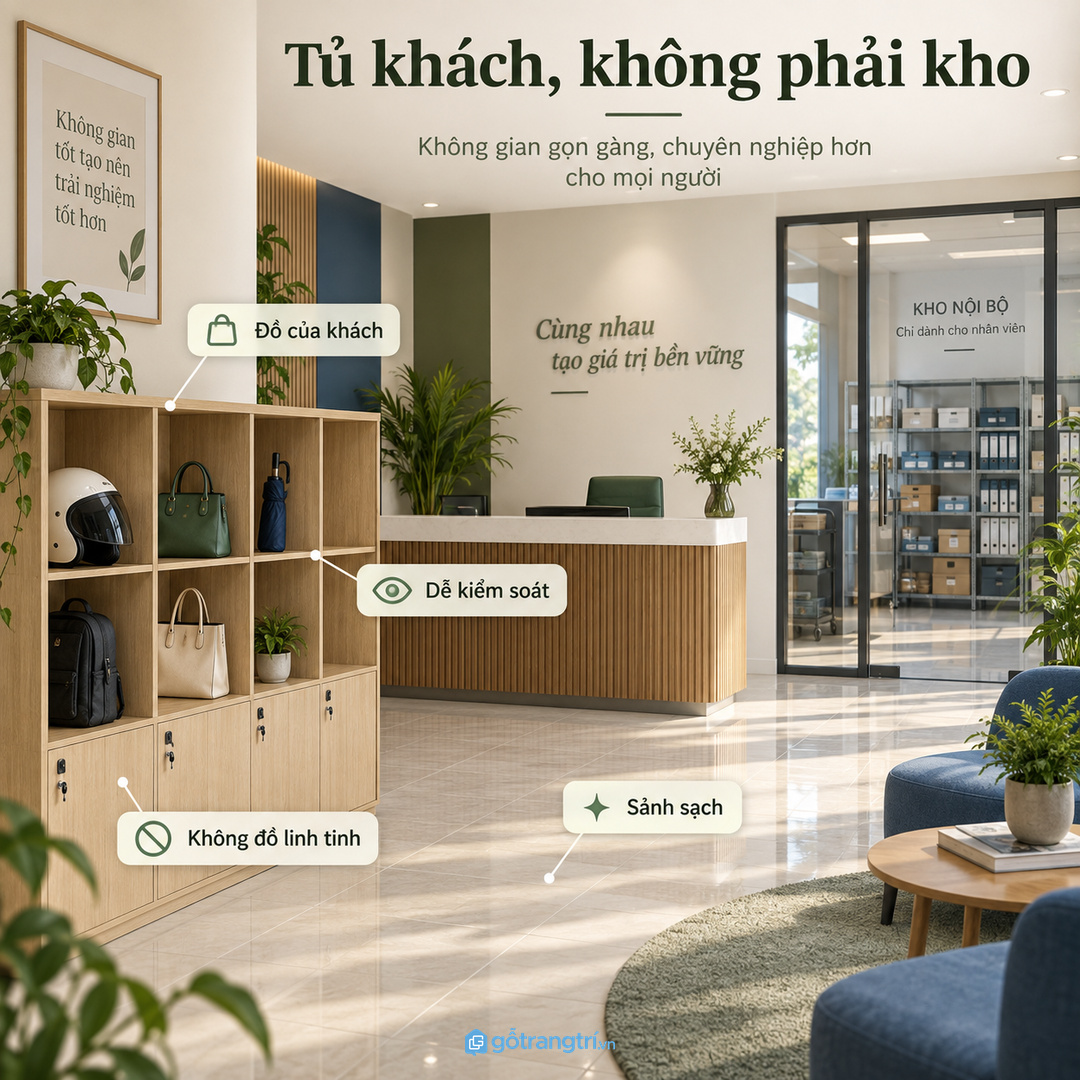 Tủ khách chỉ nên phục vụ đồ của khách không biến thành kho đồ linh tinh