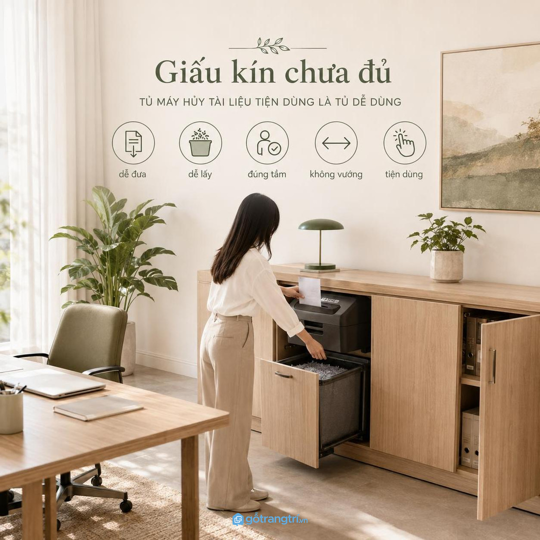 Khoang kín vừa đủ giúp tài liệu nhạy cảm không bị lộ trên bàn