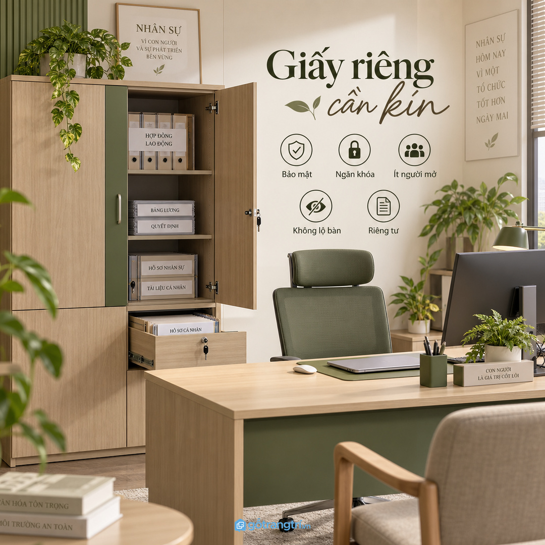 Giấy tờ riêng tư cần cất kín thay vì nằm lộ trên bàn làm việc