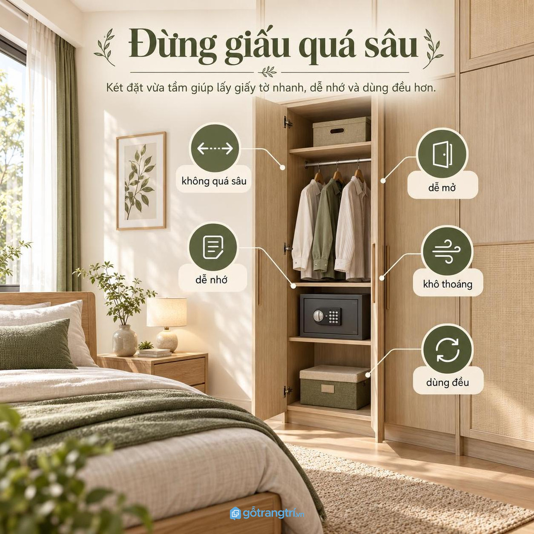 Giấu quá sâu có thể khiến két bị bỏ quên