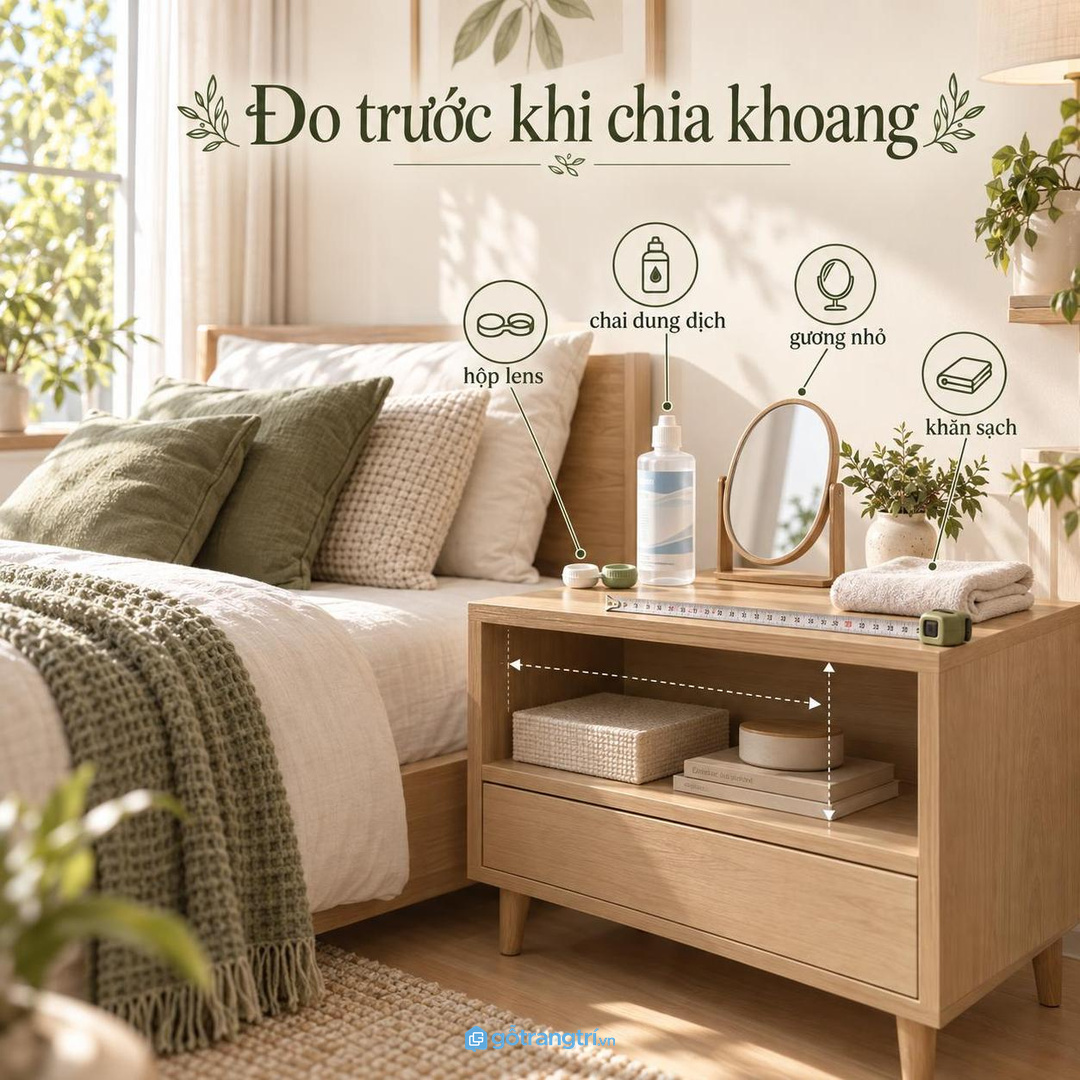 Tủ lens đầu giường phải vừa kín sạch vừa dễ lấy trước khi ngủ