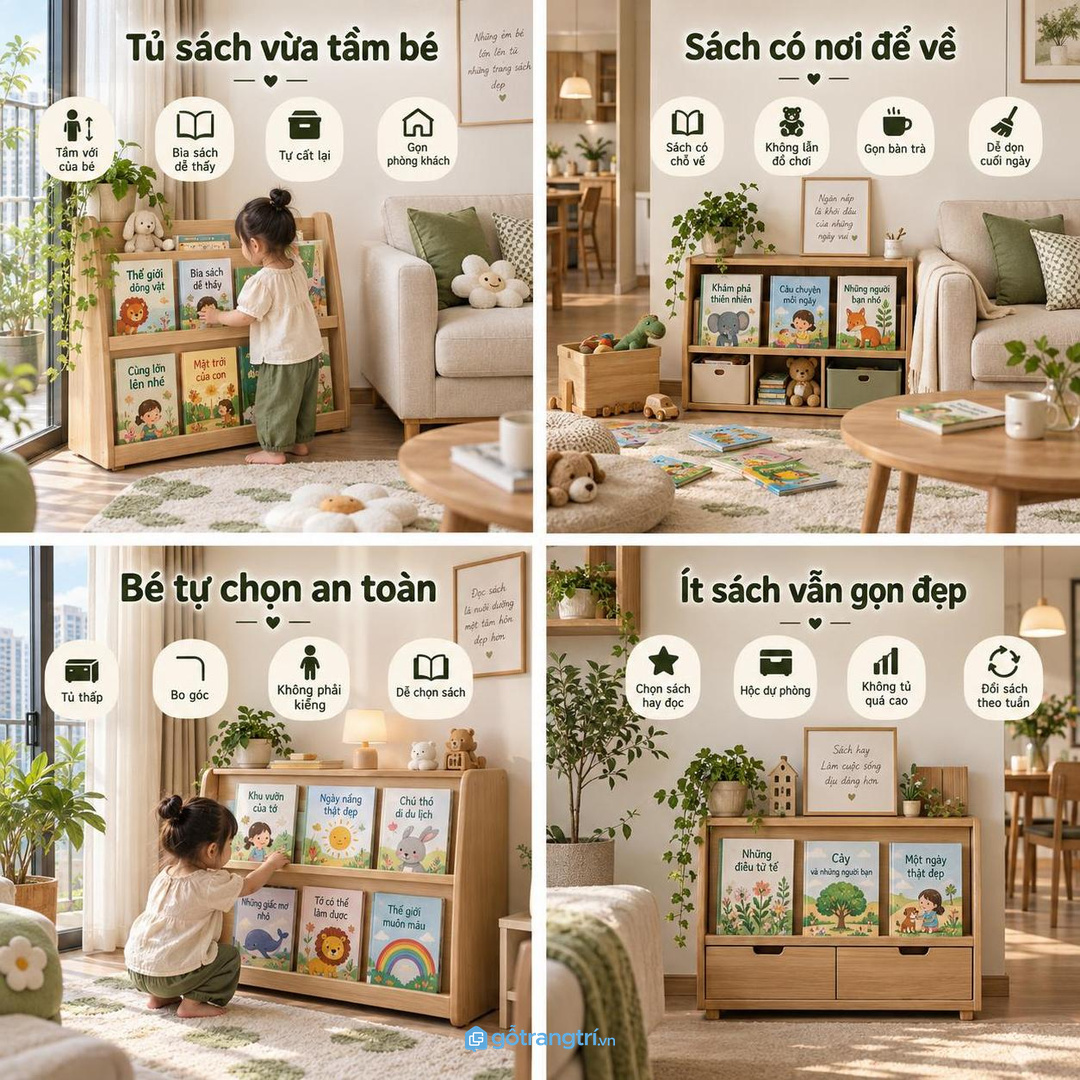 Không phải cứ nhiều sách là cần tủ lớn