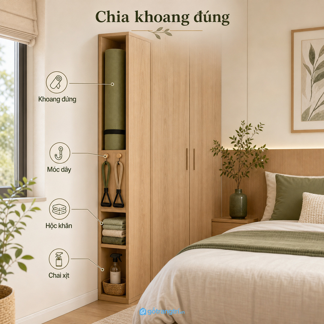 Một góc tủ trống chưa đủ nếu thiếu vách chia và móc treo
