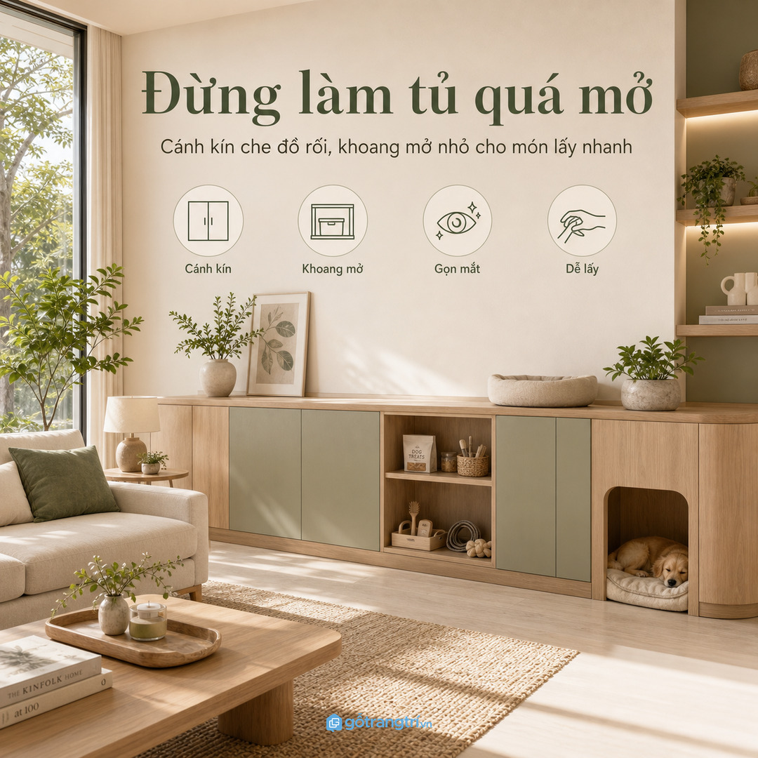 Giữ sạch mùi bằng khe thoáng và mặt trong dễ lau