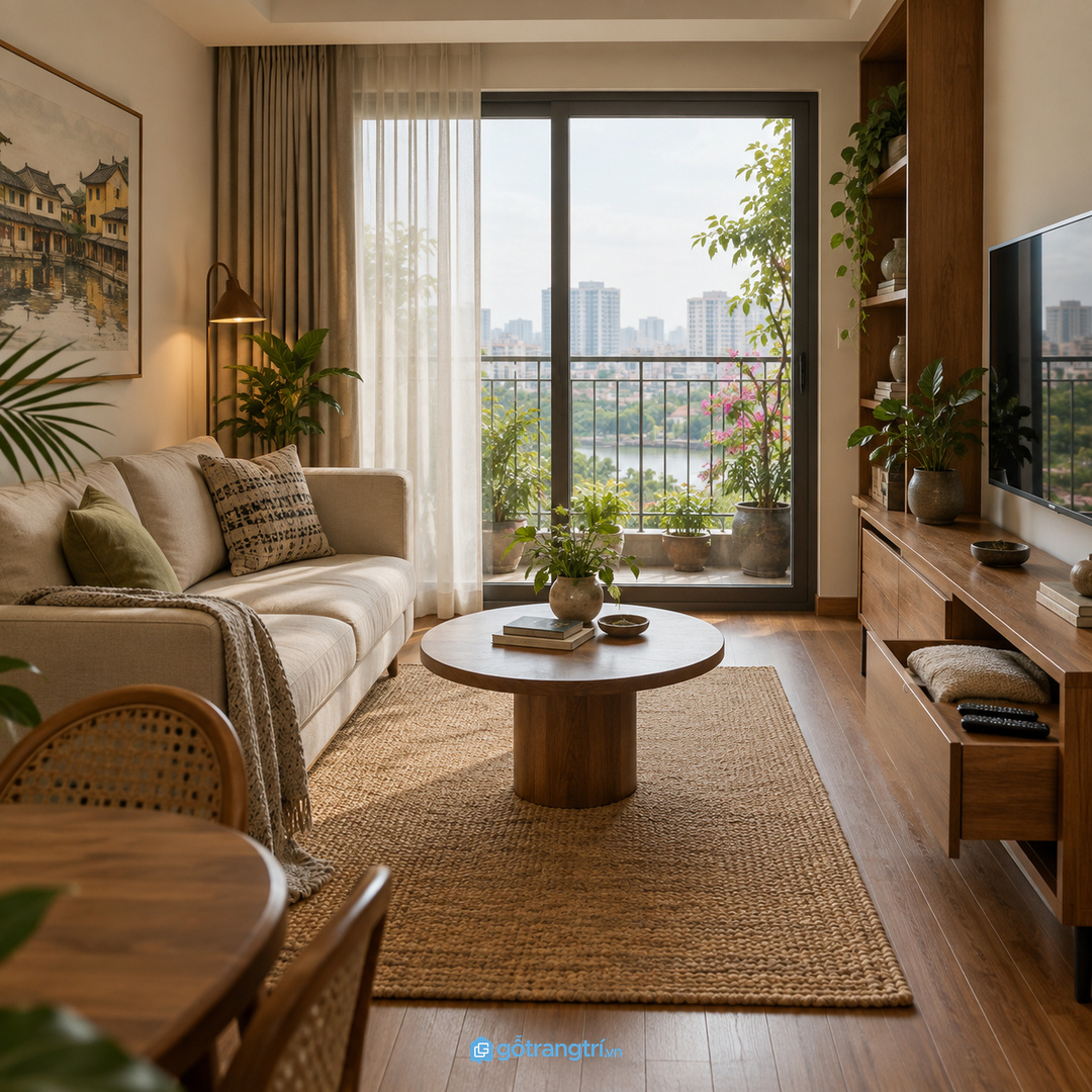 Đo chăn mỏng gối ôm khăn phủ remote và sách trước khi chia khoang