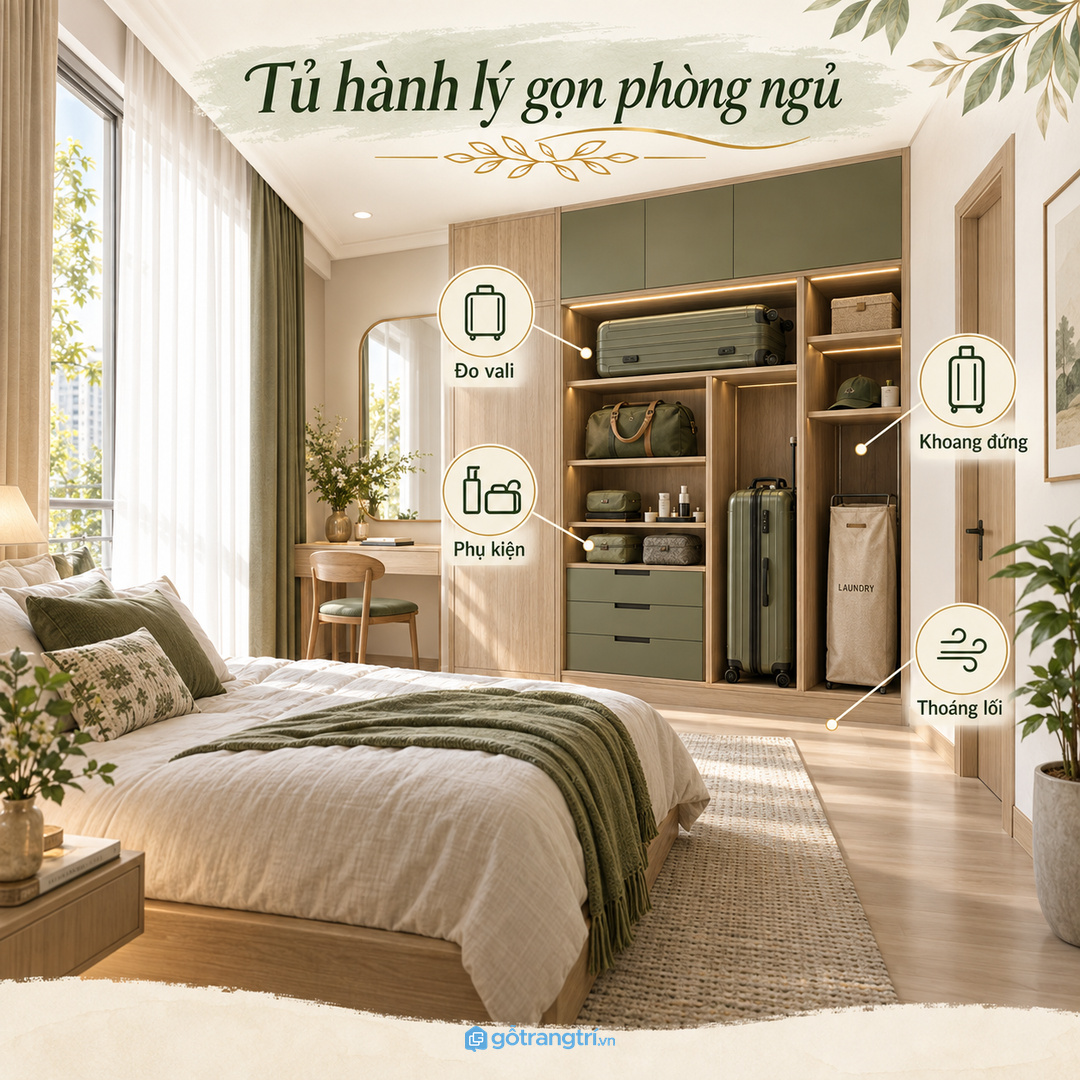 Đo vali túi xách túi mỹ phẩm và phụ kiện trước khi chốt kích thước khoang
