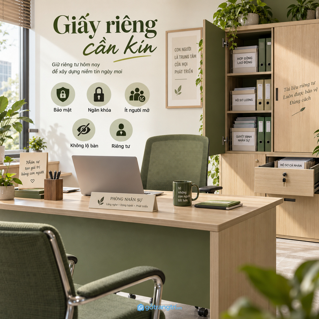Ngăn khóa nhẹ giúp kiểm soát tài liệu nhạy cảm trong văn phòng nhỏ