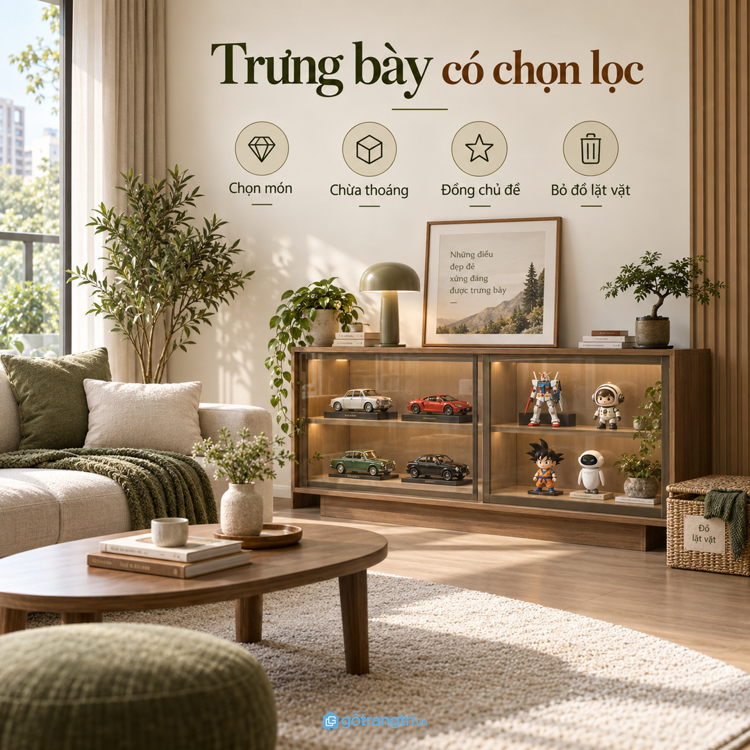 Đo chiều cao mô hình hộp trưng bày và khoảng mở cánh trước khi đặt làm