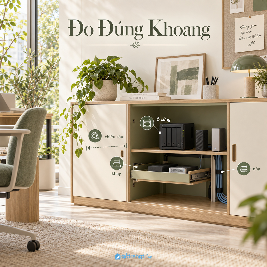 Đo đúng khoang trước khi đặt làm tủ ổ cứng