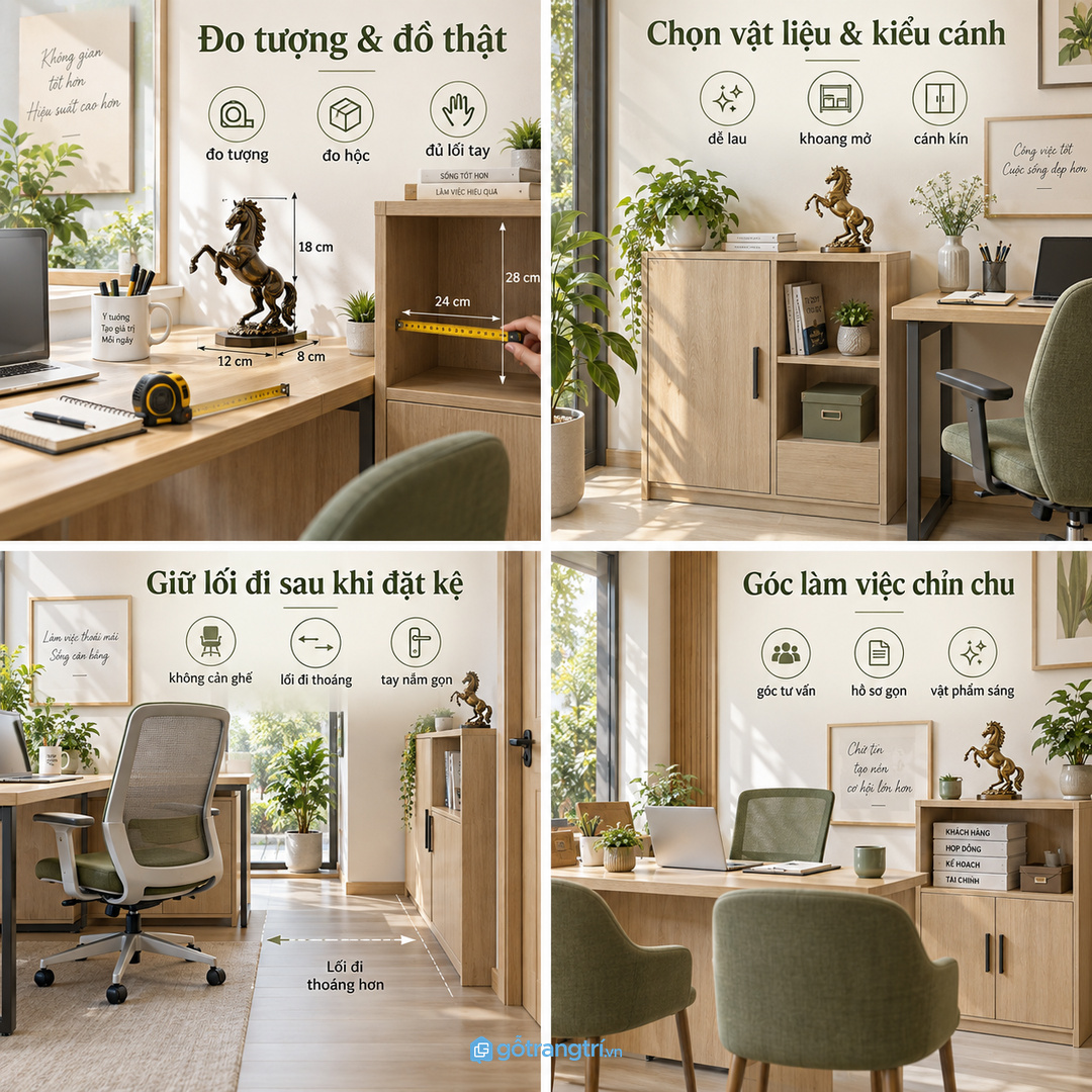 Vật liệu dễ lau và khoang kín giúp góc làm việc sạch hơn