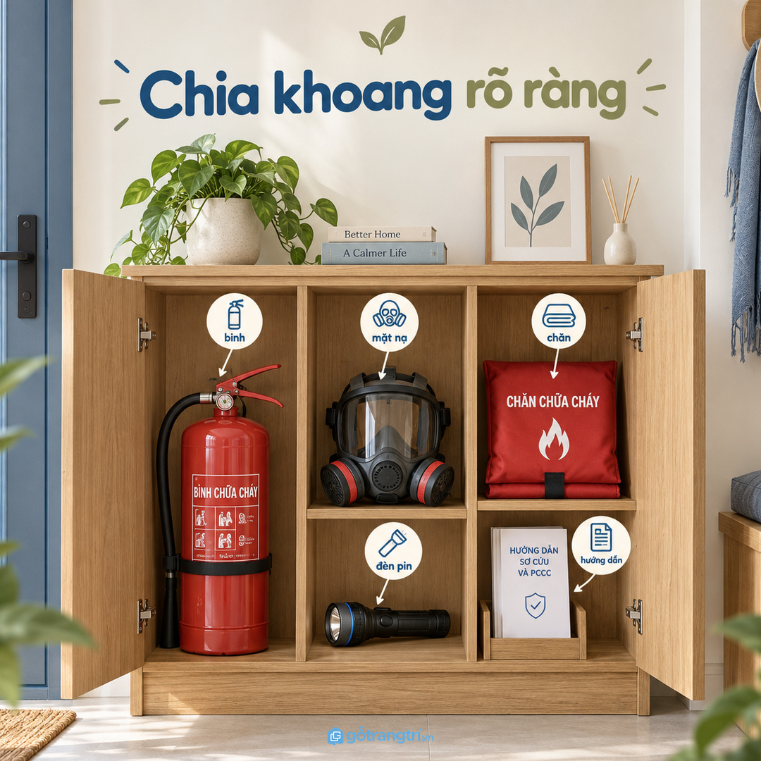 Chia khoang rõ cho bình mặt nạ đèn pin chăn chữa cháy và giấy hướng dẫn
