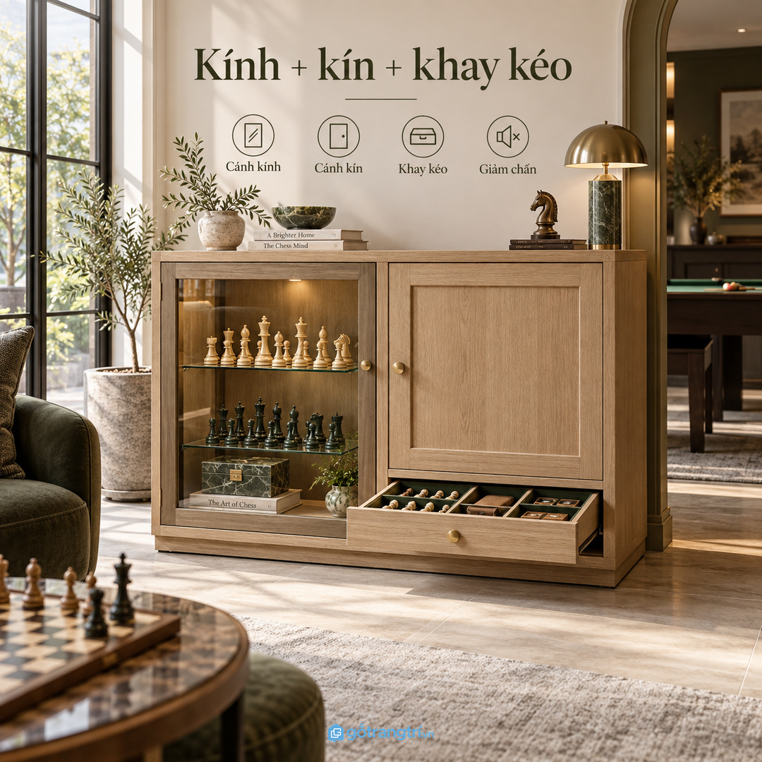 Ánh sáng và chiều cao tủ ảnh hưởng trực tiếp đến trải nghiệm chơi