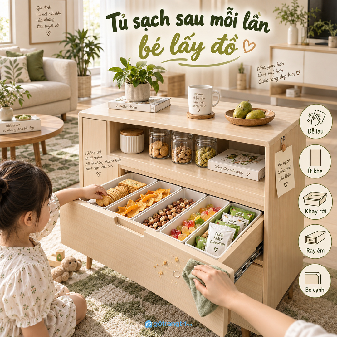 Chọn vị trí gần khu sinh hoạt nhưng không chắn lối đi