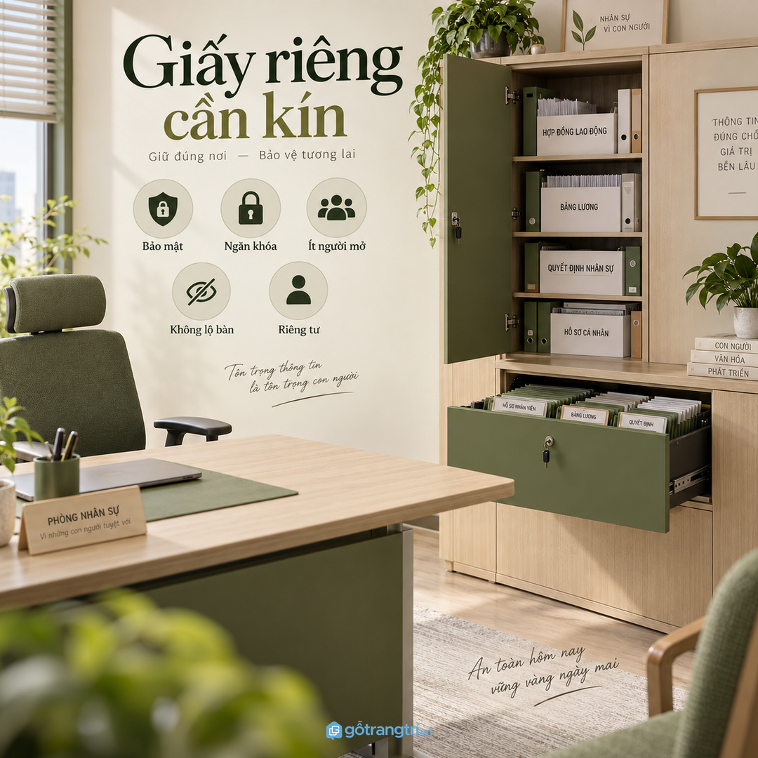 Tủ nhân sự nên có vùng kín, nhãn rõ và ít người được mở