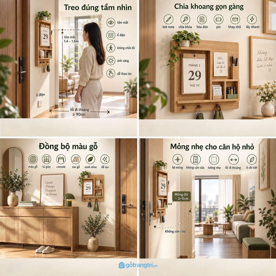 Chia khoang cho giấy quẻ thẻ xăm bút sổ ghi khăn lau và vật phẩm nhỏ