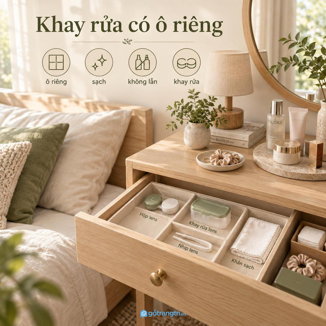 Khoang dung dịch cần đứng vững khô ráo và không đổ ra đồ khác