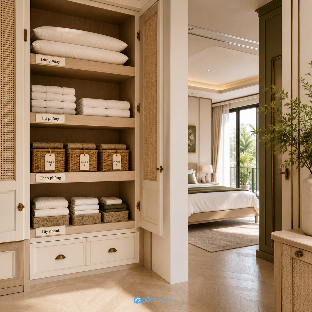 Chia khoang theo chu kỳ đón khách để người nhà lấy ra cất vào nhanh