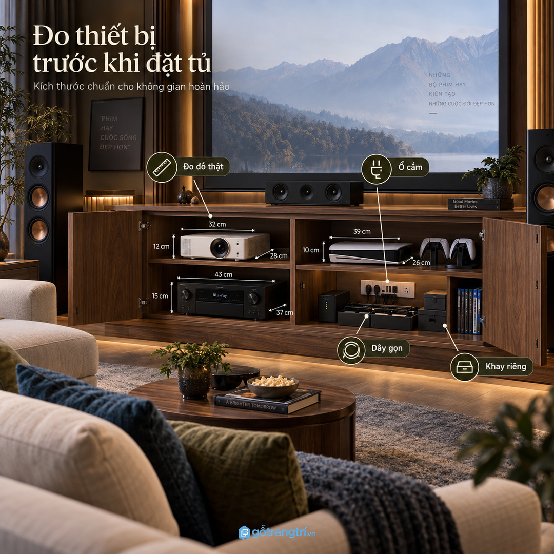 Chia khoang theo remote dây HDMI tay cầm tai nghe pin và khăn lau