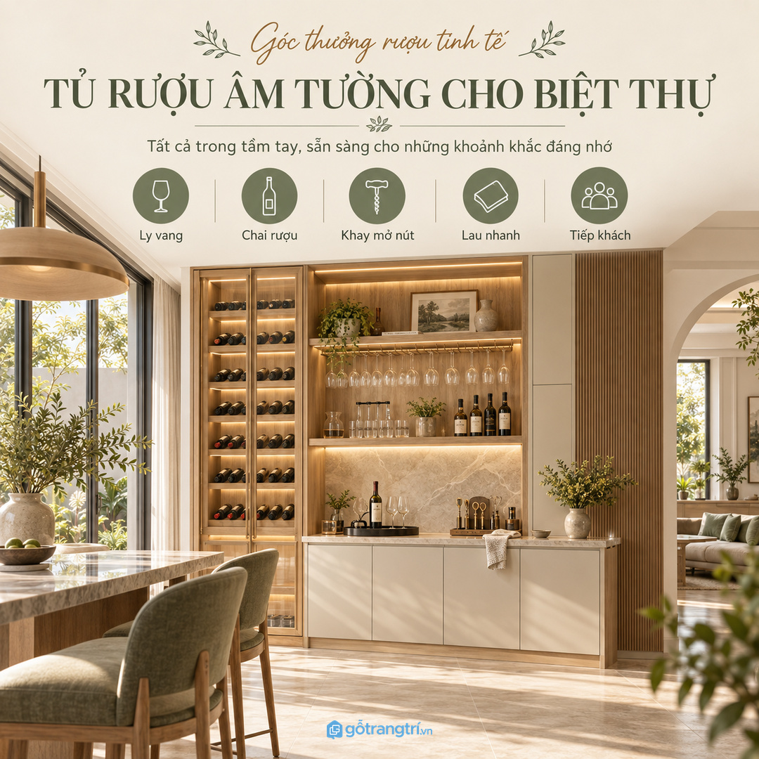 Vật liệu dễ lau giúp quầy bar sạch mùi và dùng lâu bền