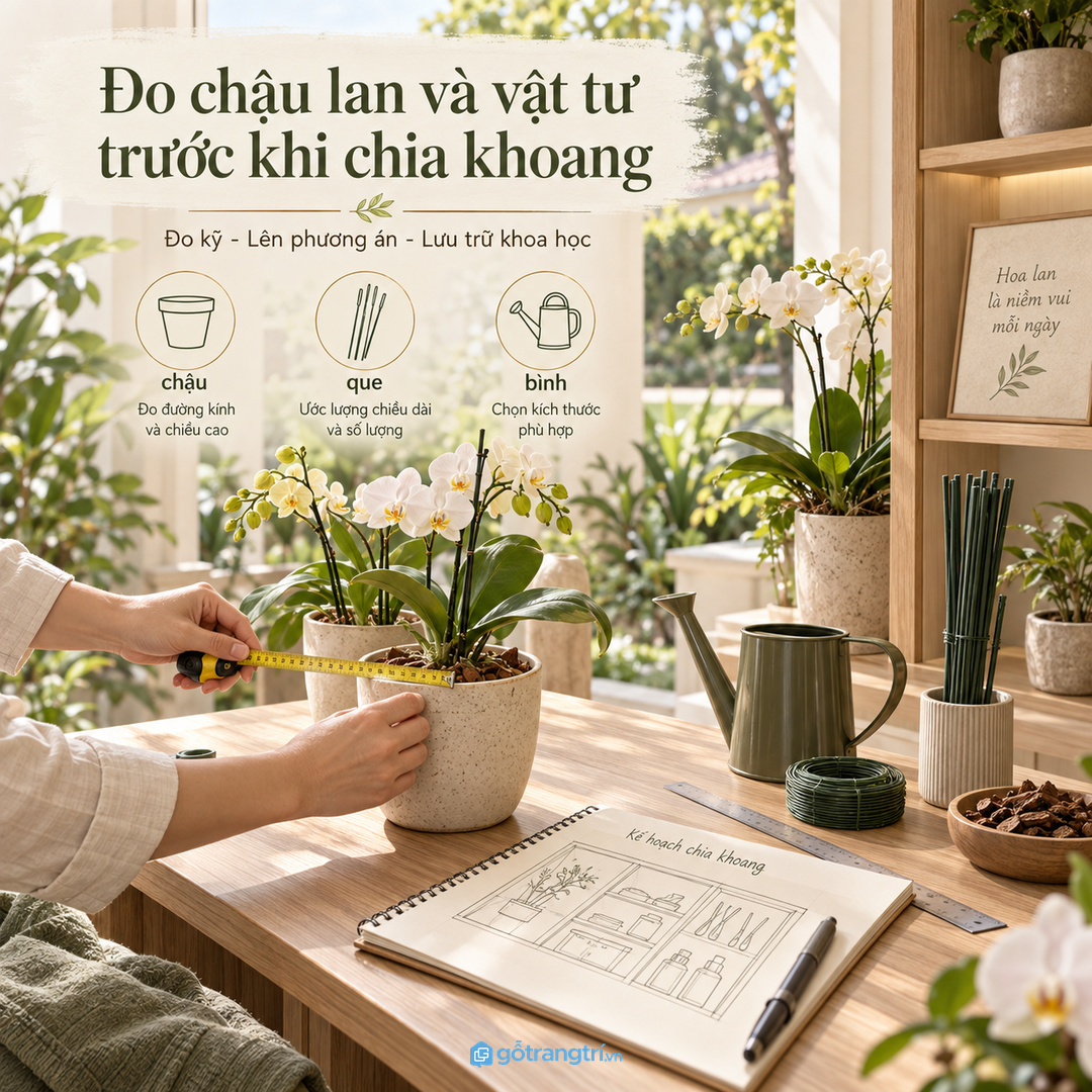Vị trí tủ nên gần giàn lan nhưng tránh mưa tạt và nắng gắt