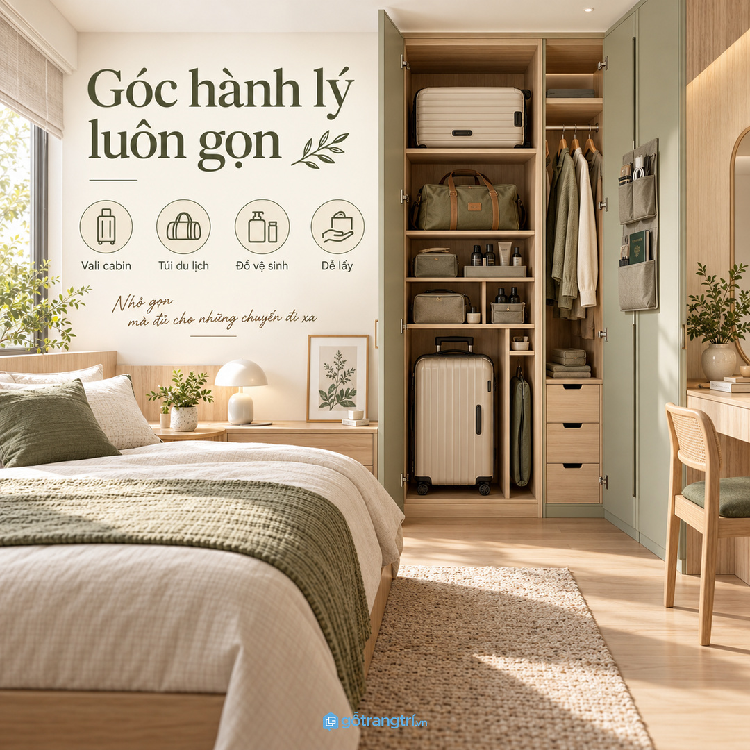Ngăn phụ kiện nhỏ giữ ổ chuyển đổi túi giặt móc treo và chai lọ không thất lạc