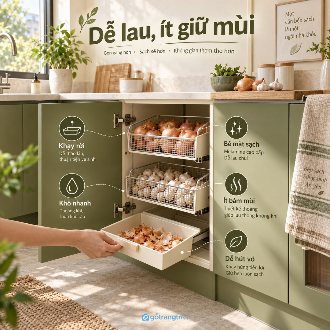 Vật liệu trong khoang phải dễ lau, khô nhanh và ít giữ mùi