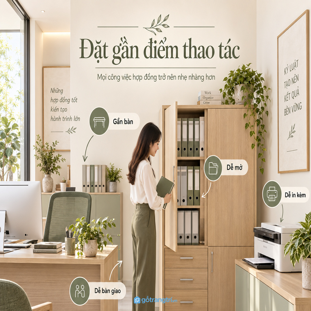 Cánh kín khóa nhẹ và ray kéo êm giúp hồ sơ riêng tư an toàn hơn