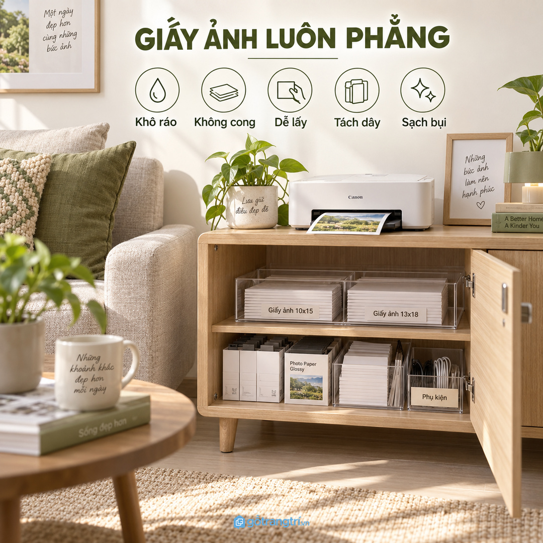 Dây sạc và adapter nên có rãnh luồn để mặt tủ không rối