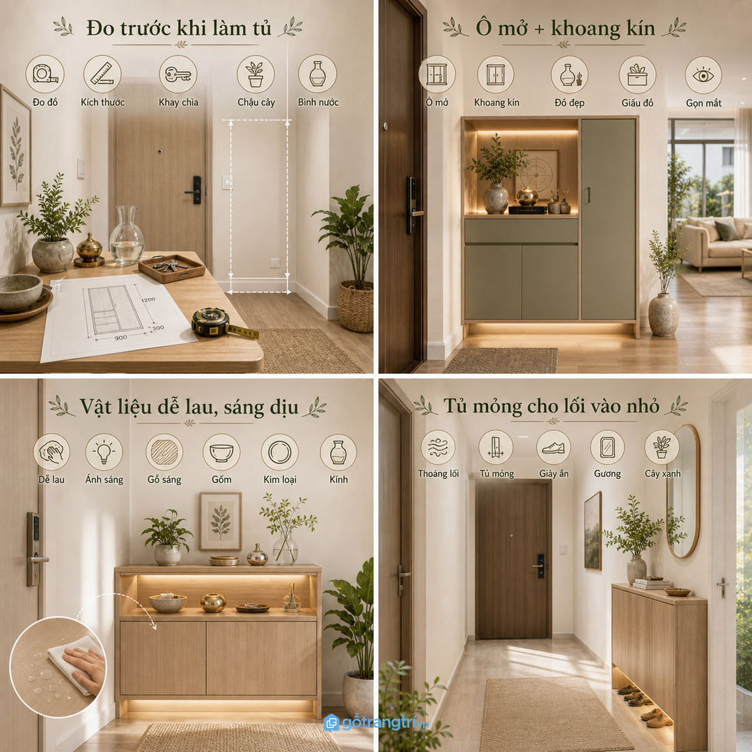 Vật liệu dễ lau giúp kệ phong thủy luôn sạch bụi