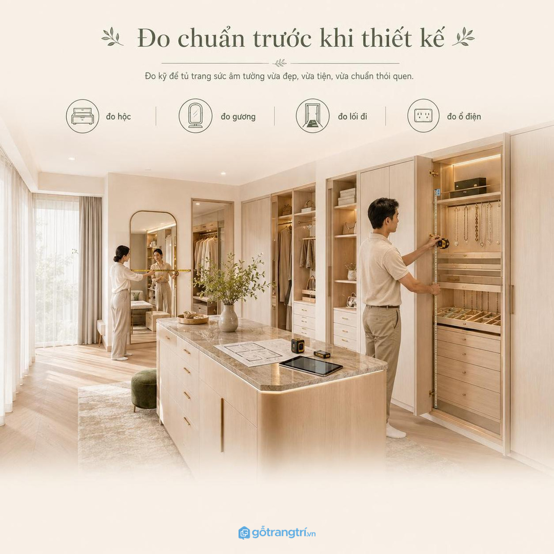 Lót mềm, ray êm, khóa kín và chống bụi giúp tủ trang sức dùng bền hơn