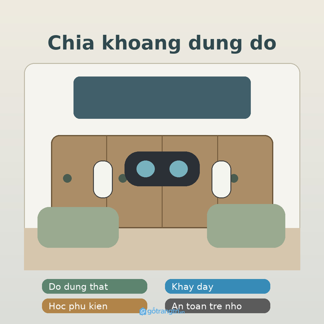 Căn hộ nhỏ hợp tủ thấp cạnh sofa để không cản lối đi