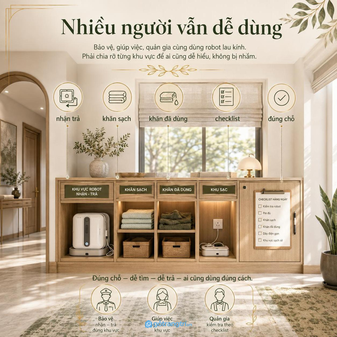 Nhiều người vẫn dùng đúng chỗ khi tủ có khu nhận trả và checklist rõ ràng