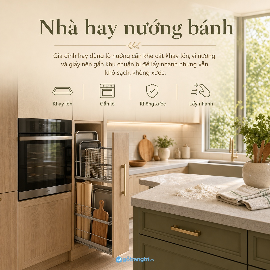 Nhà hay nướng bánh cần khe cao cho khay lớn và vỉ nướng