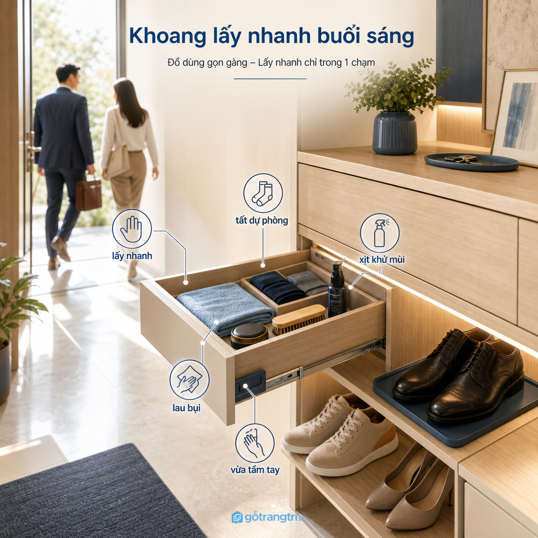 Gia đình đi làm mỗi ngày cần khoang lấy nhanh buổi sáng