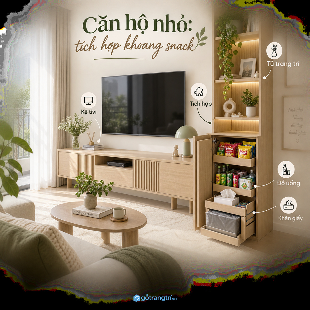 Phòng khách tiếp khách cần mặt ngoài kín và gọn mắt