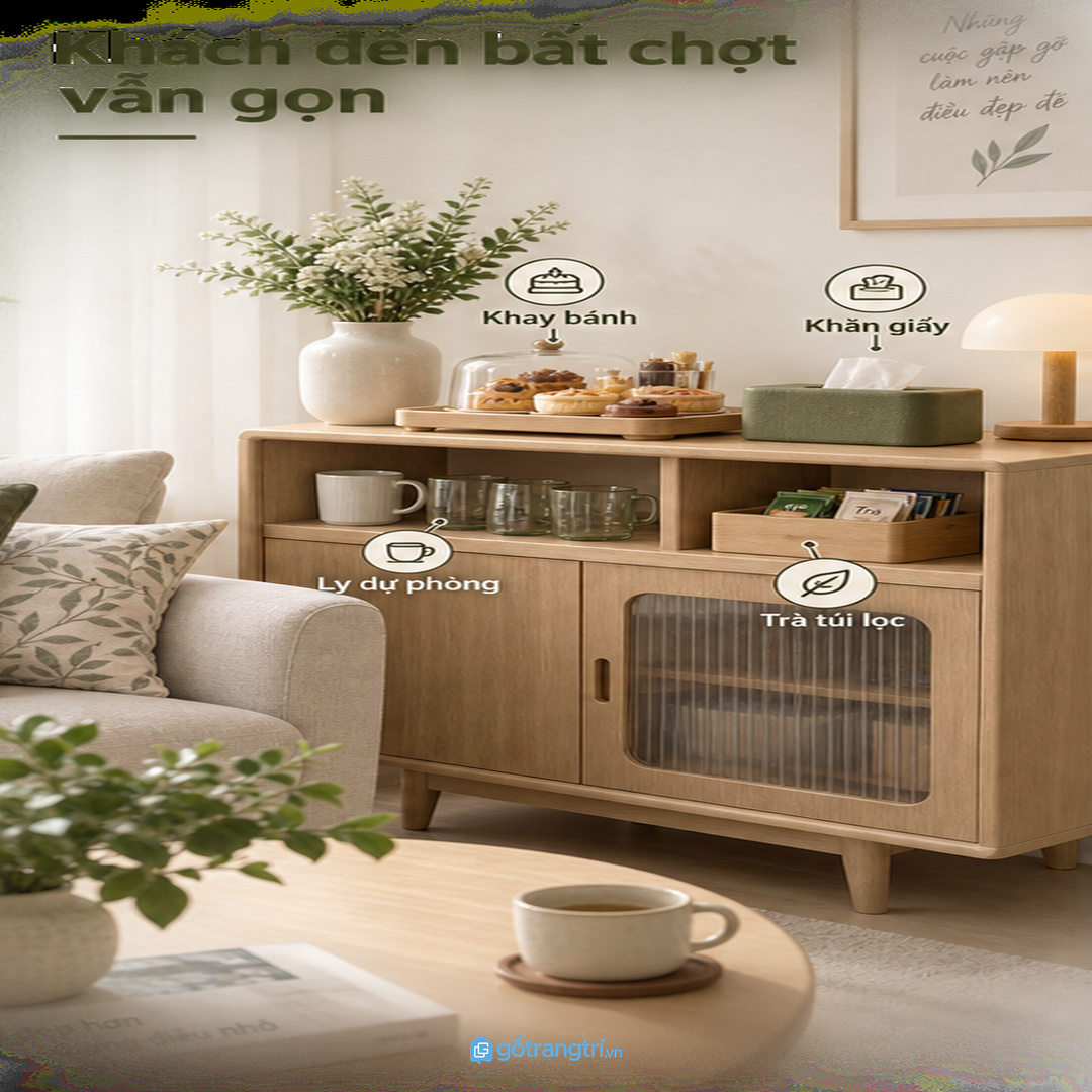 Nhà phố hay có khách cần khoang dọn nhanh sau mỗi lần tiếp