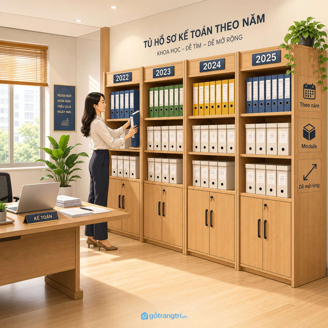 Văn phòng tư vấn cần tủ hồ sơ hợp đồng gọn khi tiếp khách