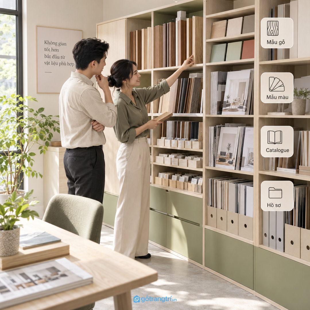 Showroom may đo cần khoang riêng cho bộ mẫu đang dùng và bộ mẫu dự phòng
