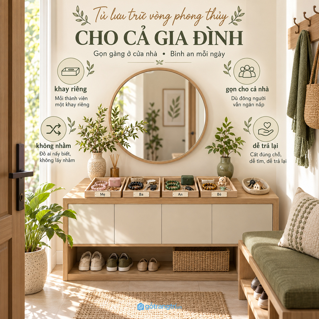 Gia đình nhiều người nên chia khay riêng để không nhầm đồ