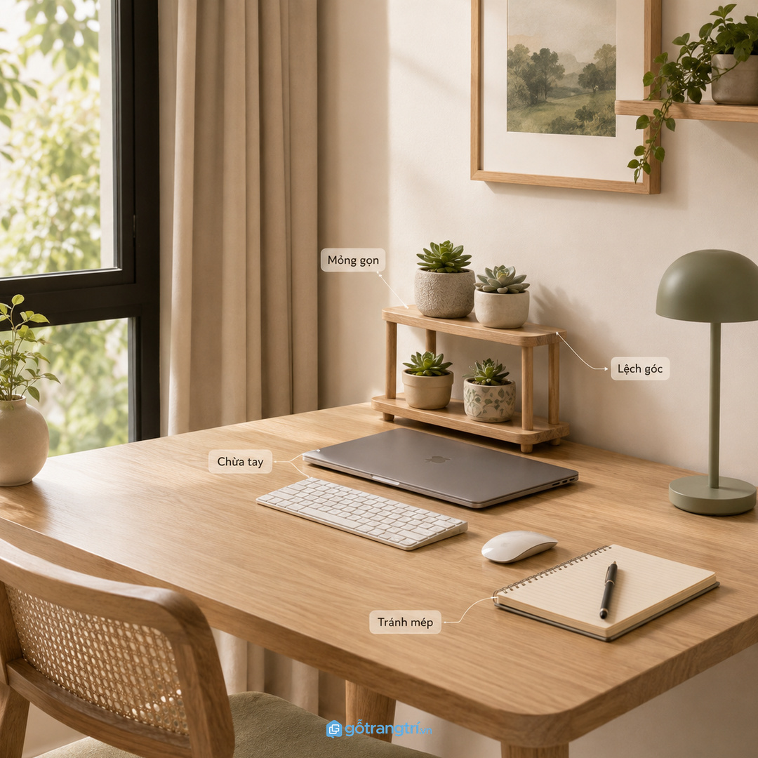 Kệ may đo giúp góc tài lộc xanh sạch và hợp tổng thể phòng khách