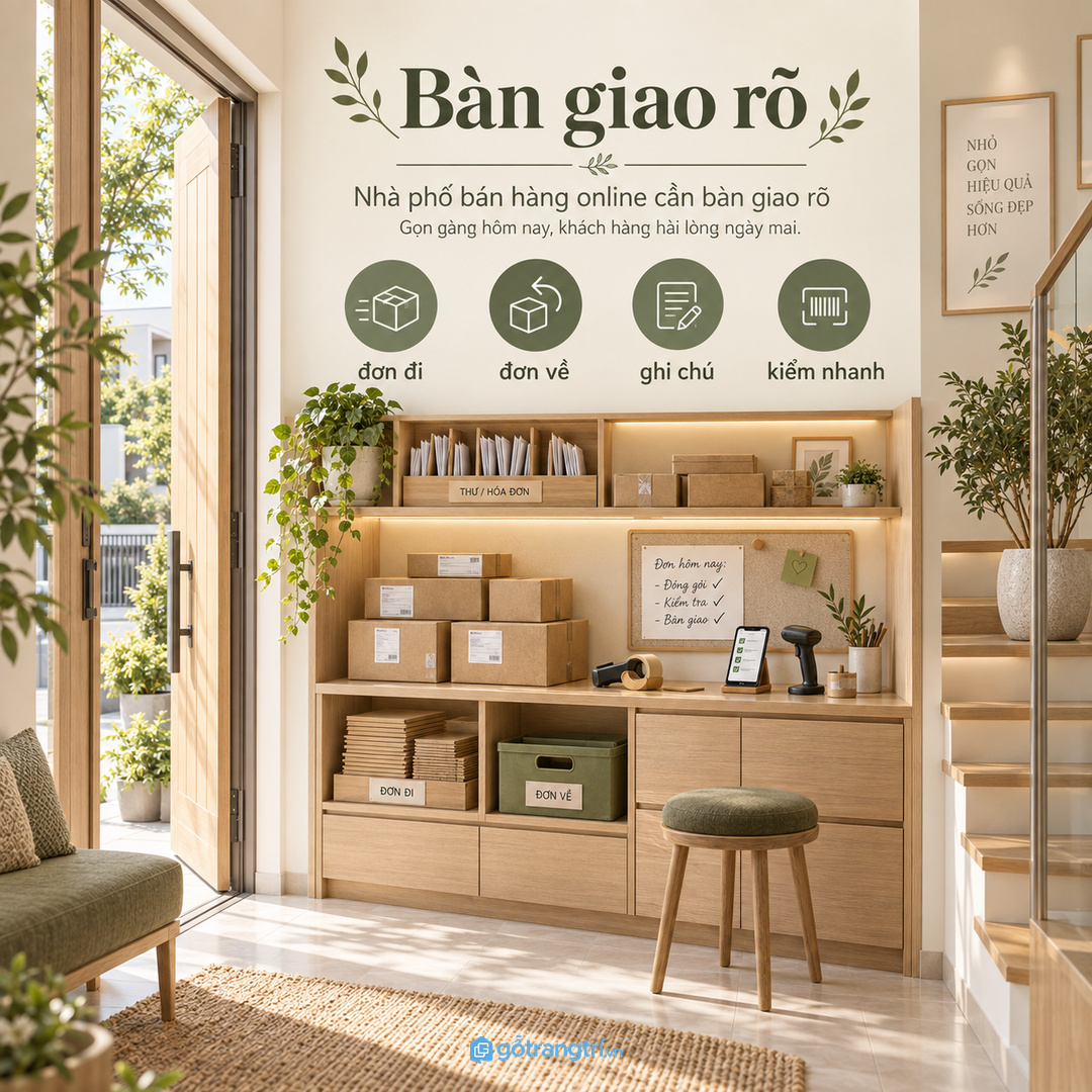 Nhà phố bán hàng online cần khu bàn giao rõ để đơn đi đơn về không lẫn