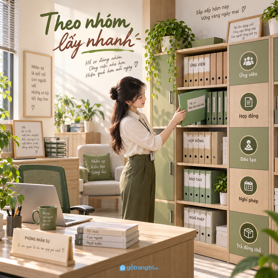 Tủ HR phù hợp đội nhóm đang tuyển dụng, đào tạo và quản lý nghỉ phép
