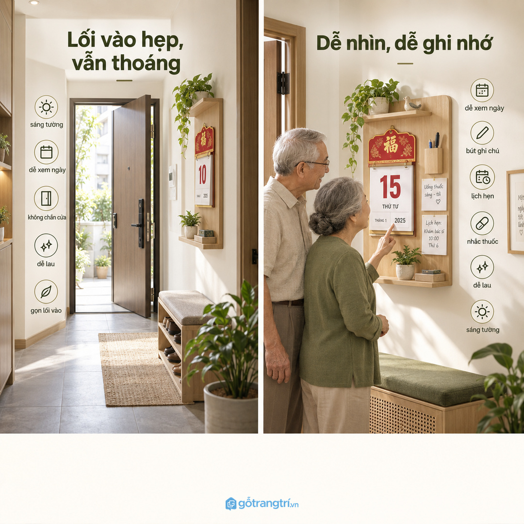 Quầy lễ hoặc góc thiền cần hộp dễ lấy nhưng mặt ngoài vẫn thật sạch
