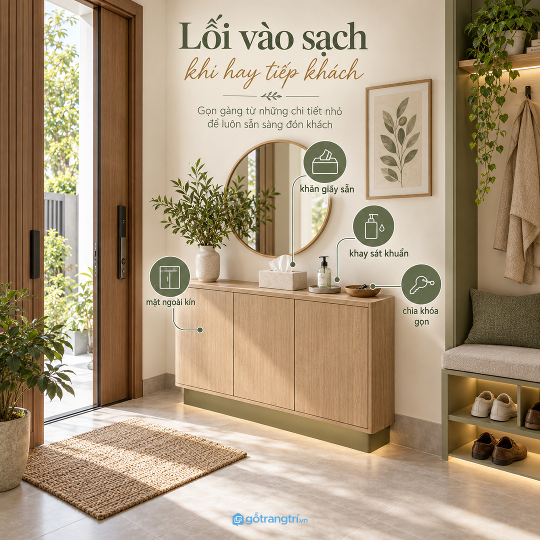 Checklist chuẩn bị trước khi đặt tủ phụ lối vào